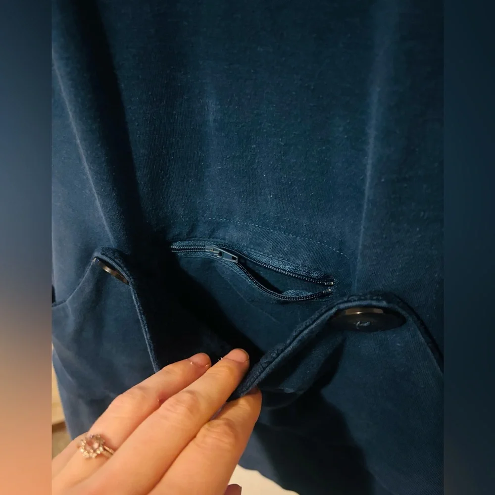 Nomads Hemp Wear Pocket Tunic in Midnight Navy - Picture 6 of 8